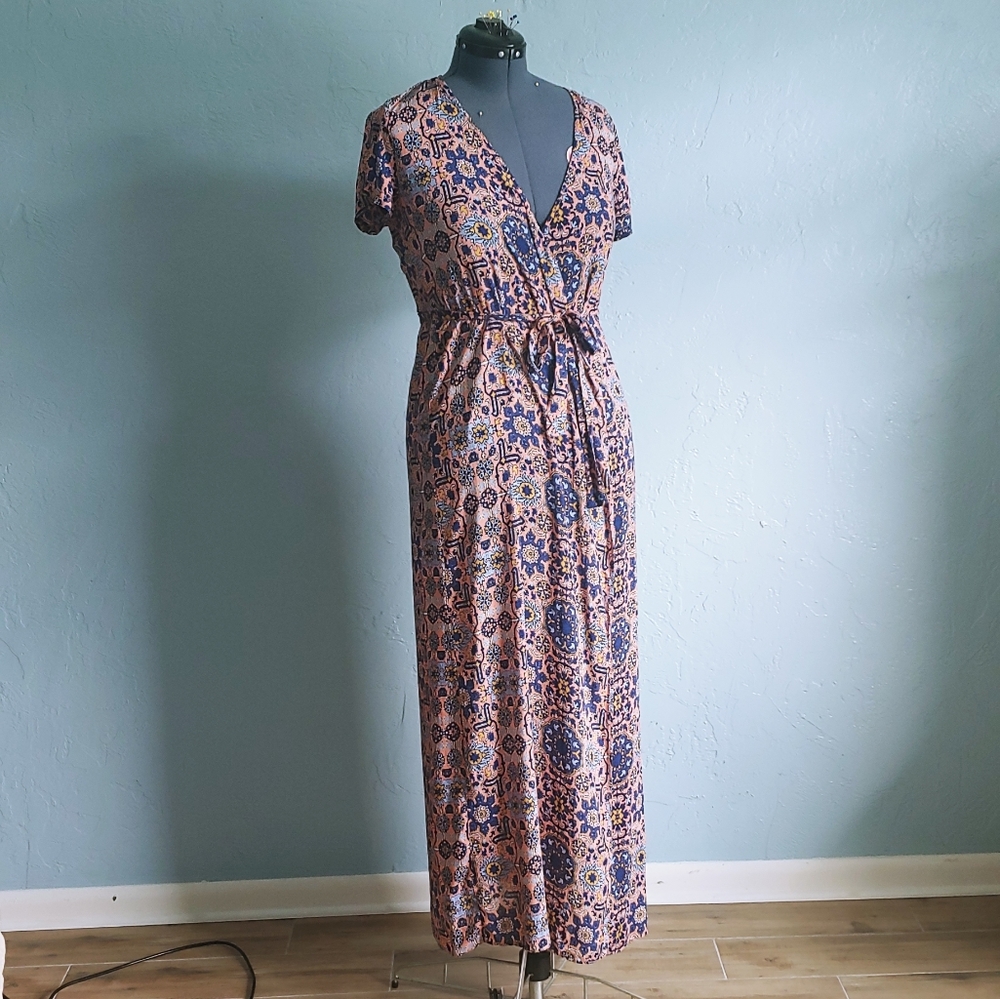 Hoity Toity boho maxi wrap dress L